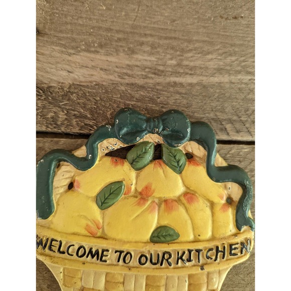 Vintage Cast Iron Kitchen Trivet / Welcome to our kitchen - Picture 2 of 10